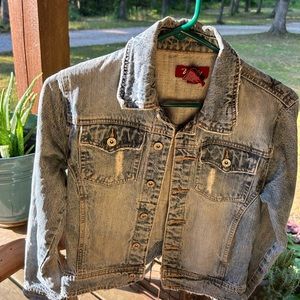 Hand painted jean jacket